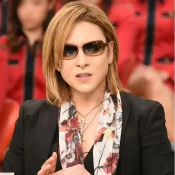 YOSHIKI CIVARIZE 플라워 무늬 쉬폰 스톨 화이트 x 블루