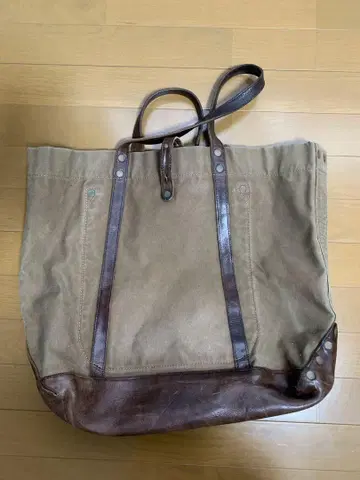 [ made in italy ] RRL 캔버스 x 가죽 토트백
