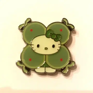 오사카 만박 일본관 한정판 시아와세모 키티 핀 배지