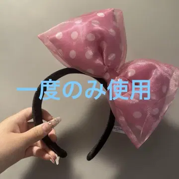 미니 머리띠 빅 리본 핑크