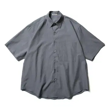 WASHED FINX TWILL BIG HALF SLEEVED SHIRT