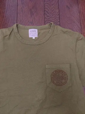FILSON 티셔츠 포켓티 S 올리브 카키