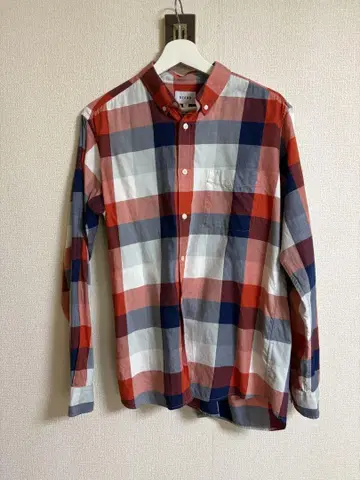 BEAMS 체크 셔츠