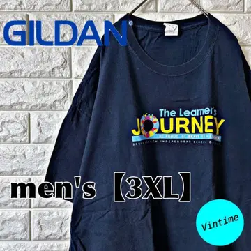 AM76 [ GILDAN ] 프린트T셔츠 [ 남성용 3XL ] 네이비