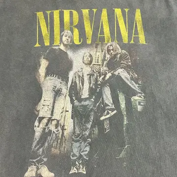 00s NIRVANA 오니 페이드 KURT COBAIN 셔츠 L