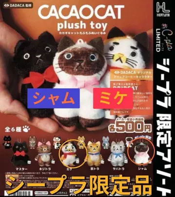 CACAOCAT 카카오캣 폭신폭신 봉제 인형 #C-pla 한정판 샴 미케