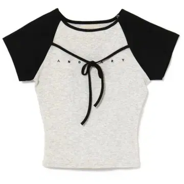 andmary Alma ribbon tops 그레이