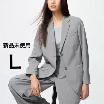 미사용 새상품 UNIQLO 감동 자켓 릴랙스 핏 그레이 L
