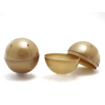 아뮤즈 가챠가챠 빈 캡슐 48개 75mm 골드 금