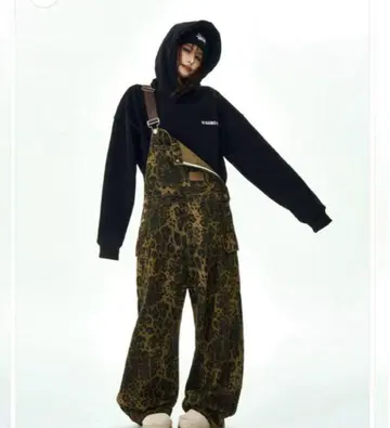 aurora boutique 레오파드 무늬 오버롤