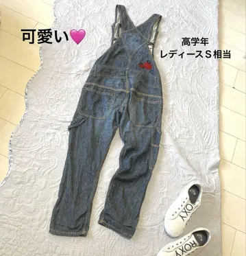 [ 오버롤 살로펫 ] ( S 상당 ) 고품질 데님 면100% 자수 귀여운