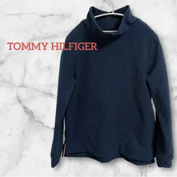 TOMMY HILFIGER 네이비 터틀넥 플리스