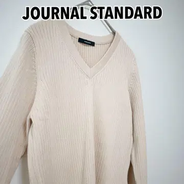 저널 스탠다드 JOURNAL 니트 스웨터 V넥 리브