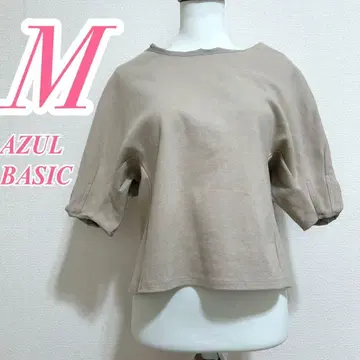아줄바이마우지 티셔츠 M 베이지 깔끔한 오피스 캐주얼