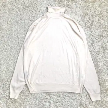 컨디션 최상 존스메들리 니트 얇은 소재 터틀넥 울 아이보리 XL