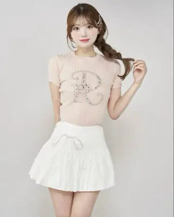 다리치 DR 비쥬 리브 니트탑 핑크