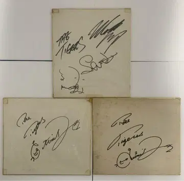 더 타이거즈 사인 색지