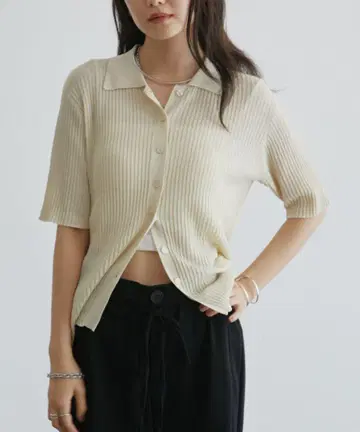 앤트마리스 시어 폴로 하프 슬리브 상의