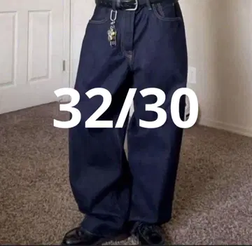 GAP 슈퍼 배기 데님 32W30L 다크 린스