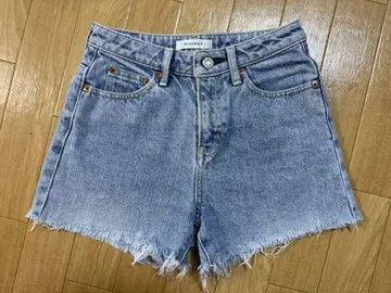 MOUSSY 데님 숏팬츠 사이즈 0 새상품급 프린지 헴