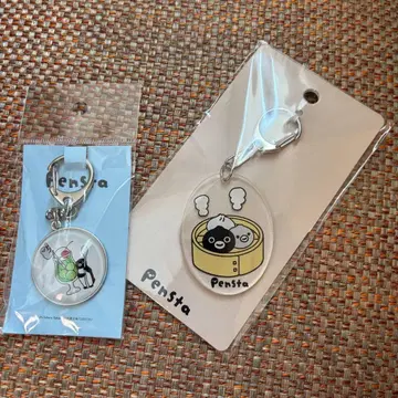 [펜스타 사쿠라기초 한정] Suica 펭귄 유리 키링 크림 소다 브라운