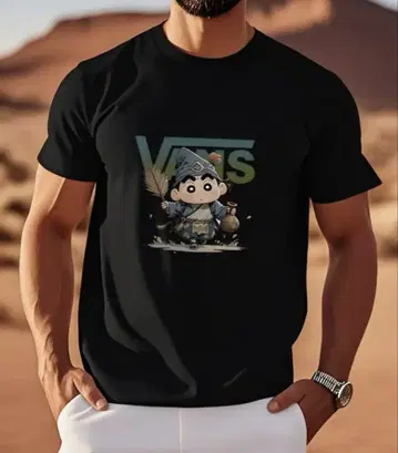짱구는 못말려(크레용 신짱) T셔츠 반스 vans 콜라보 남성용 L