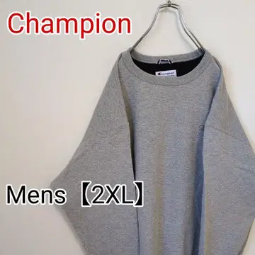 E132 [US 수입] Champion 맨투맨 [남성용 2XL] 그레이