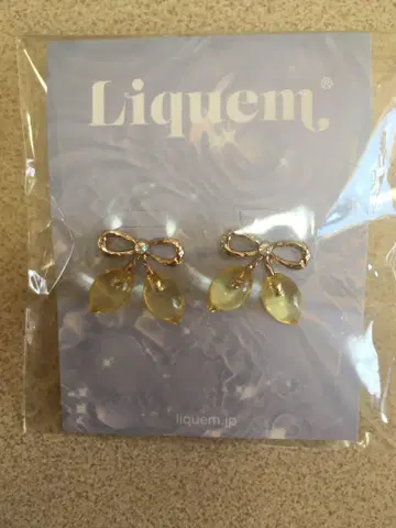 리큐엠 liquem 리본 레몬 귀걸이 리본