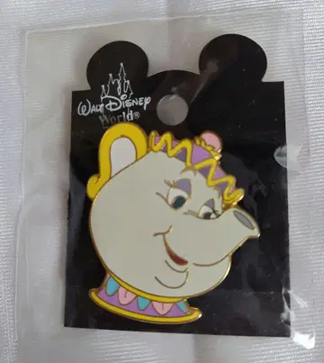 디즈니 월드 미녀와 야수 미세스 포트 핀 배지 미개봉