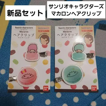 산리오 캐릭터즈 마카롱 헤어 클립 세트 앞머리 클립 키키 라라
