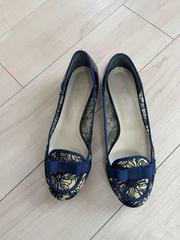 DIANA 펌프스 꽃무늬 네이비 24cm