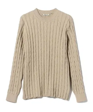 AURALEE COTTON CORD CABLE KNIT BIG P/O
