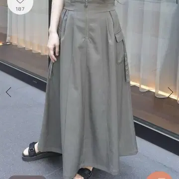 axes femme 지퍼 파이핑 스커트
