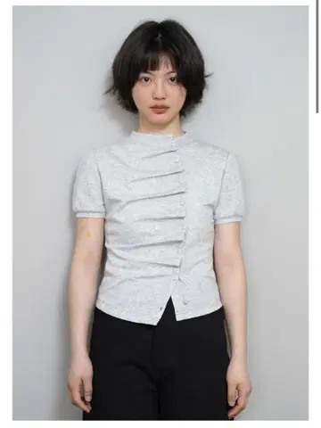 Tie.Me button up T-shirt / gray / S