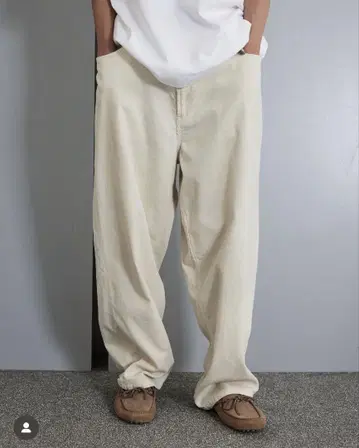everyone wide straight corduroy trousers