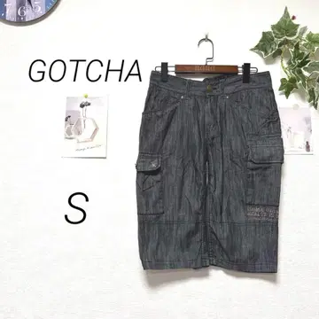 9624-1 GOTCHA 로고 하프 팬츠 청바지 S 캐주얼
