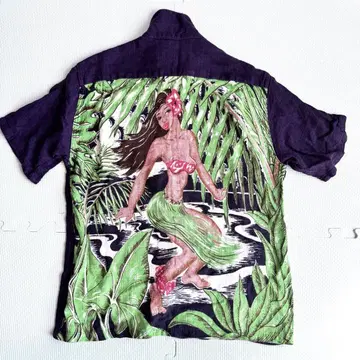 선서프 sunsurf 플라 퀸 백 패널 알로하 린넨 레이온