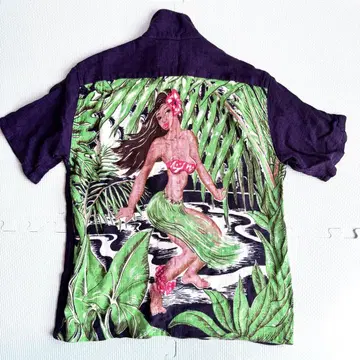 선서프 sunsurf 플라 퀸 백 패널 알로하 린넨 레이온