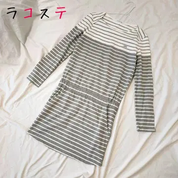 라코스테 원피스 보더 무늬 튜닉 원피스