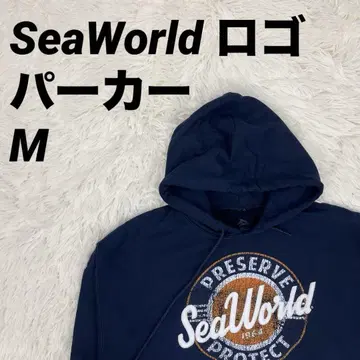 후드티 후드 SeaWorld 로고 후드티 네이비 M 사이즈 남성용