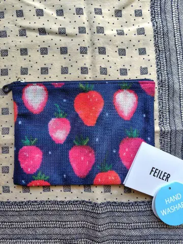 FEILER 페이러 메쉬 파우치 소 스트로베리 도트 새상품