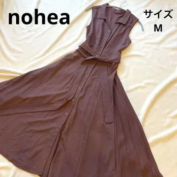 nohea 슬리브리스 롱 원피스 버건디 팥색