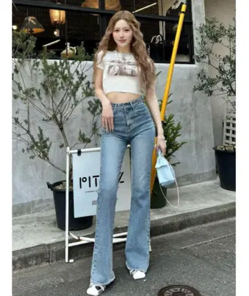 다리치 세미 플레어 데님 팬츠 M