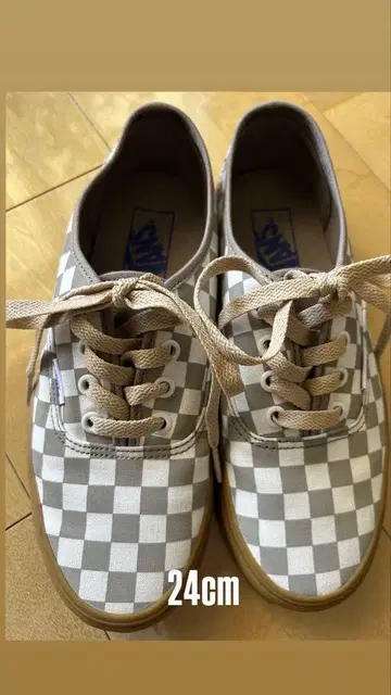 반스 vans 신발 스니커즈 24cm 플래그 체크