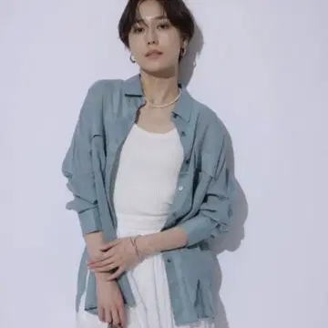 새상품 아르페쥬 스토리 2WAY 시어 린넨 셔츠