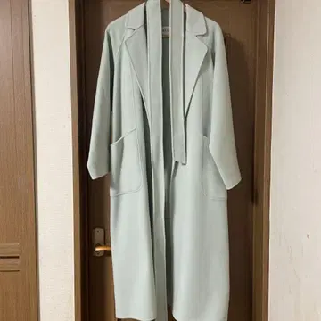 소주 SOEJU 울 리버 코트 민트 M