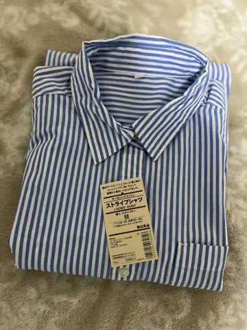 오가닉 코튼 스트라이프 셔츠 LADIES' SHIRT M