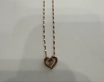 하트 목걸이 10K 핑크 골드