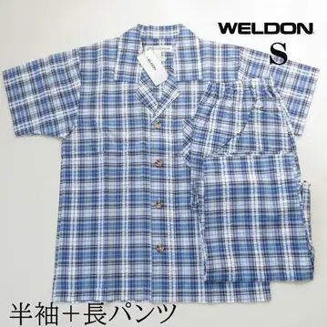 [ S 사이즈 ] 정가 9350엔 WELDON 신사 파자마 반팔 긴바지