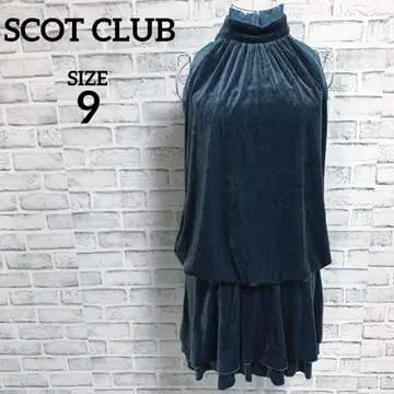 새상품 [SCOT CLUB] 아메리칸 슬리브 벨로아 원피스 드레스